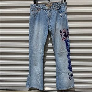 Paris Blues Graffiti Flare Jeans 9